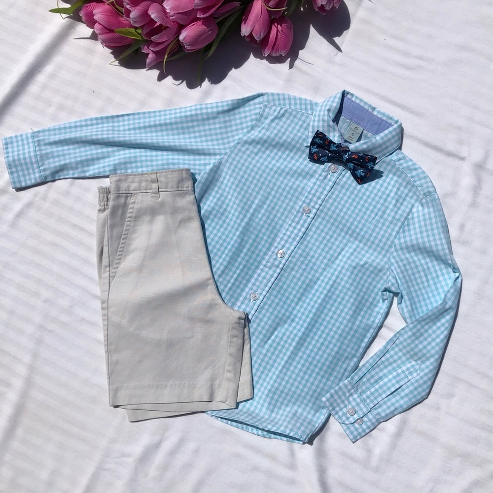 Class Club 3 Piece Short Set with Bow Tie